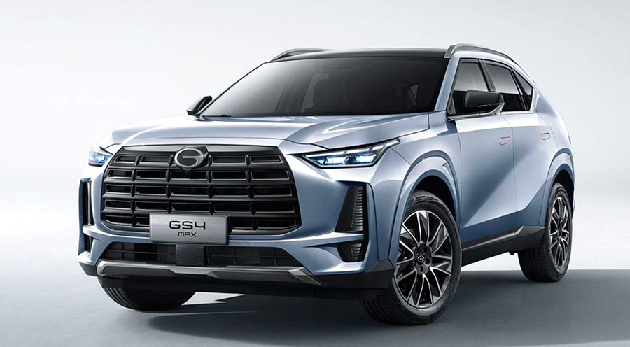 Компания «GAC Motor» представила кроссовер GAC GS4 с задней дверью, украшенной шлемом средневекового воина