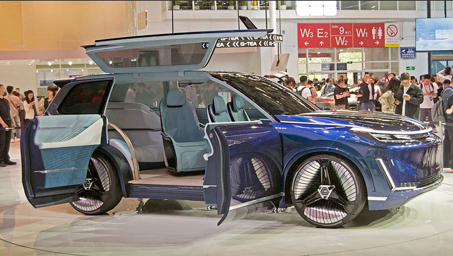В Китае представлен роскошный шестиместный гибридный кроссовер Geely Galaxy M9 с запасом хода 1500 км