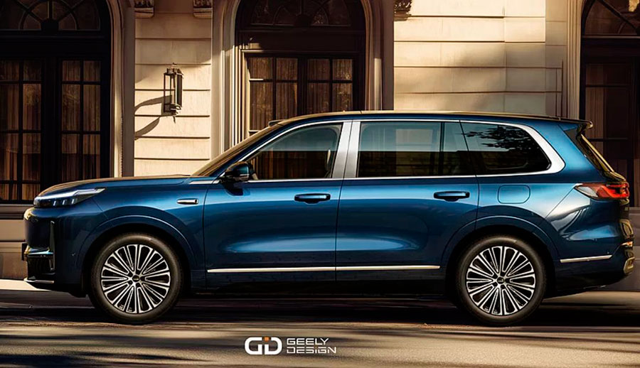 В Китае представлен роскошный шестиместный гибридный кроссовер Geely Galaxy M9 с запасом хода 1500 км