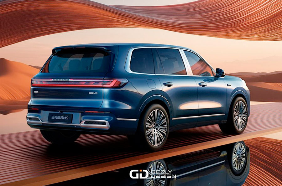 В Китае представлен роскошный шестиместный гибридный кроссовер Geely Galaxy M9 с запасом хода 1500 км