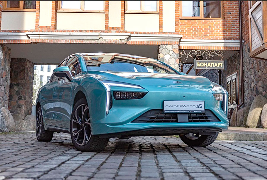 Калининградский «Автотор» представил электроседан Amberauto A5 премиальной комплектации за 5 млн. рублей