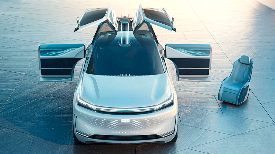 В Китае представлен роскошный шестиместный гибридный кроссовер Geely Galaxy M9 с запасом хода 1500 км