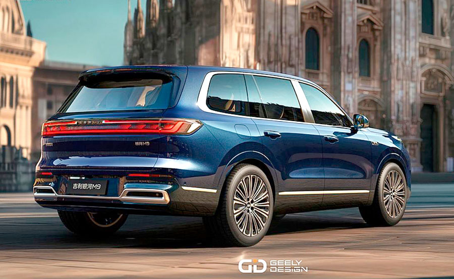 В Китае представлен роскошный шестиместный гибридный кроссовер Geely Galaxy M9 с запасом хода 1500 км