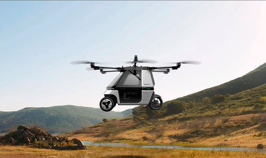 Надоело стоять в пробках? Пересядь на летающий трицикл Skyrider X6
