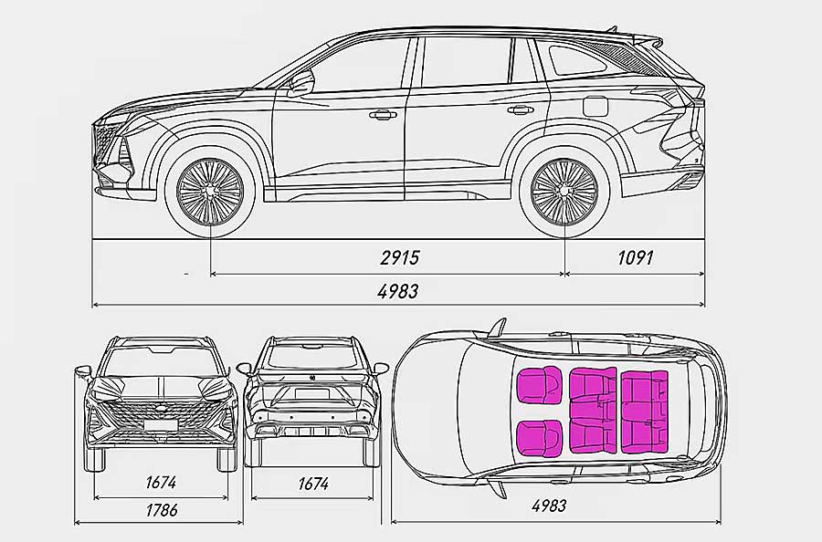 Новый совместный проект с «SAIC»: кроссовер Москвич M90 с семиместным салоном и технологиями MG RX9