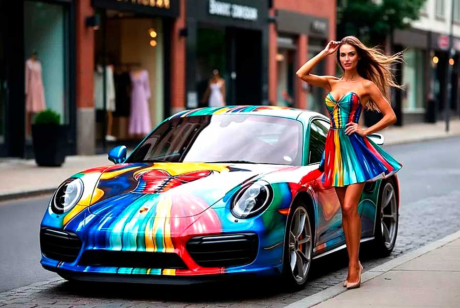 Немецкий производитель обновил Porsche Design. Получен патент на уникальную цифровую систему изменения оттенка кузова