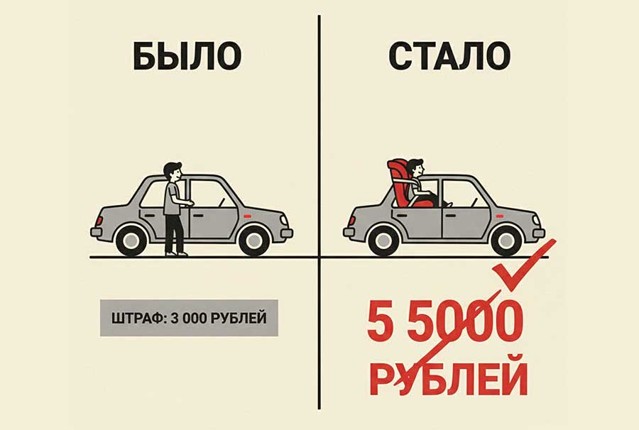 Новый штраф за перевозку детей 2025 с нарушениями может составить 200 тысяч рублей