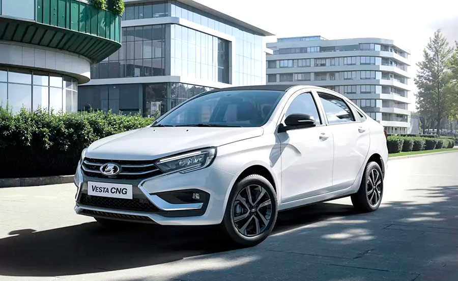 В продажу поступил двухтопливный седан LADA Vesta CNG с запасом хода более 1000 км