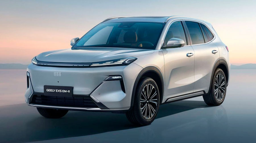 Цены и комплектации последовательного гибрида  Geely EX5 EM-R для России