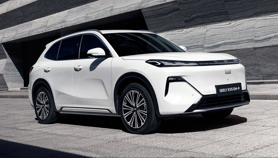 Цены и комплектации последовательного гибрида Geely EX5 EM-R для России
