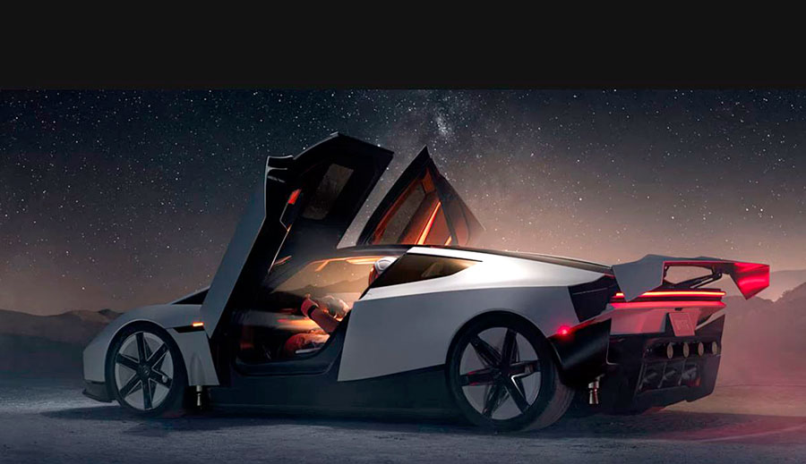 Шоу Tesla Roadster: спорткар перепрыгивает автомобили и вращается в воздухе