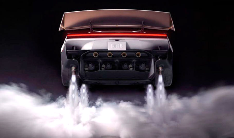 Шоу Tesla Roadster: спорткар перепрыгивает автомобили и вращается в воздухе